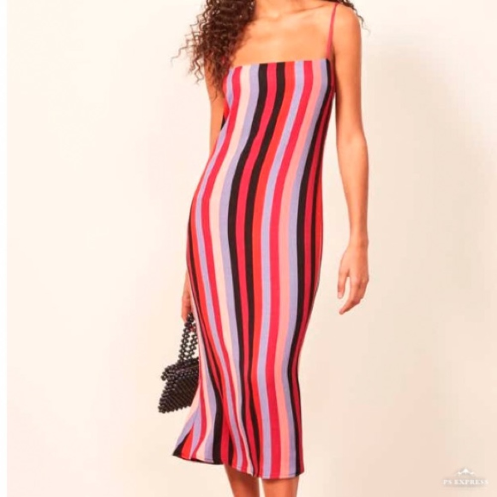 Reformation | Rosaly Isabella Stripe Midi Dress